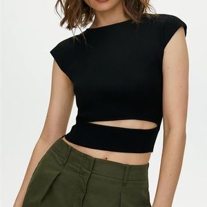 Wilfred Free Cut-Out Knit Top
